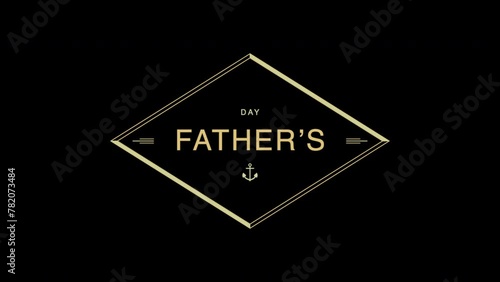 Father's logo, black background with a gold square displaying elegant Father's text. Anchor symbol inside represents the brand's dedication to quality photo