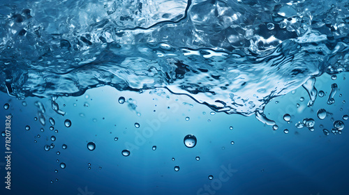 Digital blue splashing water abstract graphics poster web page PPT background