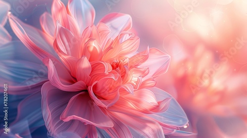 Vibrant Pastel Floral Garden Illustration Generative AI photo