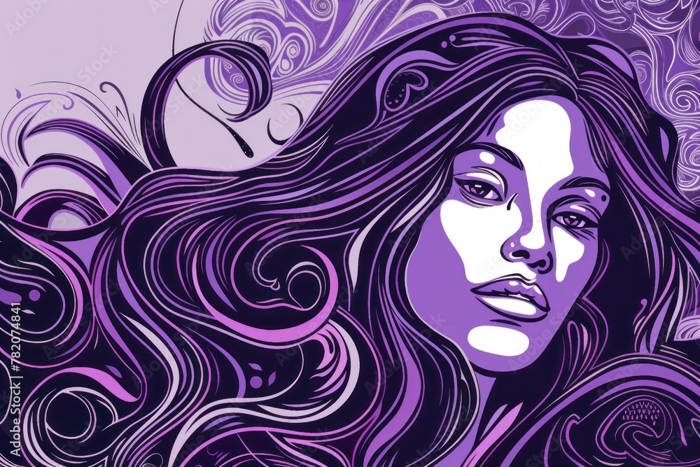 image of a beautiful woman with long hair image of a beautiful woman with long hair