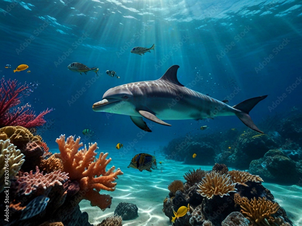 Obraz premium shark in the aquarium