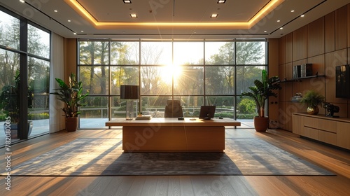 Wallpaper Mural a office adorned with large windows Torontodigital.ca