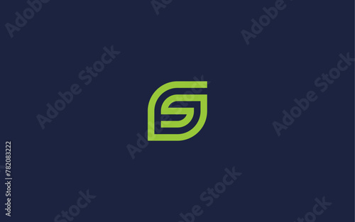 letter gs with leaves logo icon design vector design template inspiration