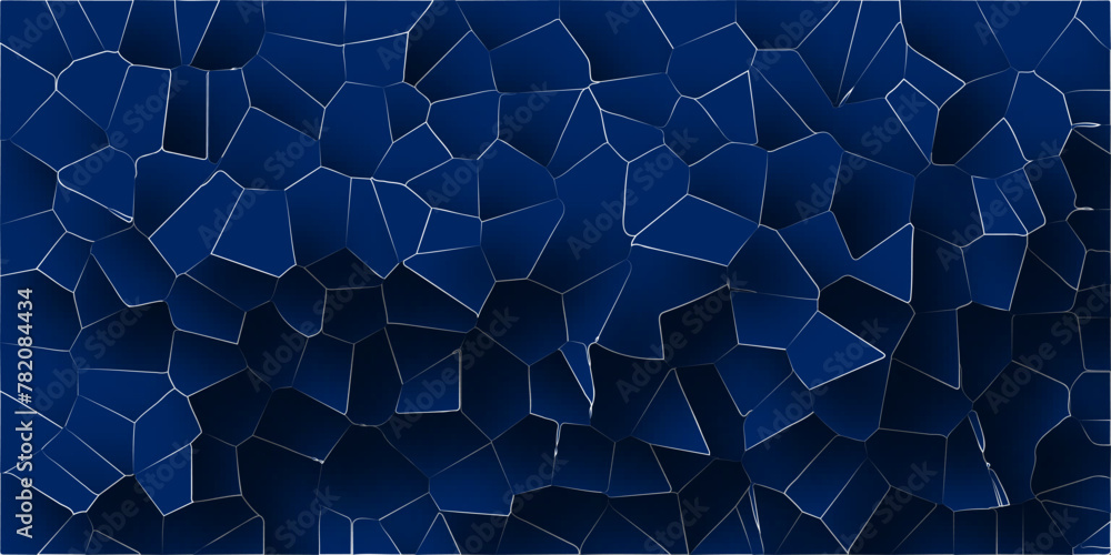 Obraz premium 3D abstract broken glass quartz vonoroi diagram.Geometric retro broken tiles pattern background.Seamless pattern vintage vector background. 