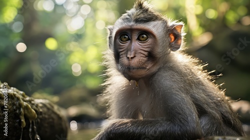 Long tailed Macaque monkey on Bali, Indonesia © Bushra