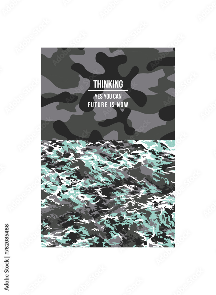 Obraz premium Thinking. Print artwork for t shirts, hoodies and sweatshirts.