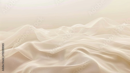 3D Rendering of Minimalist Abstract Cream Background with Foggy Wind AI Image
