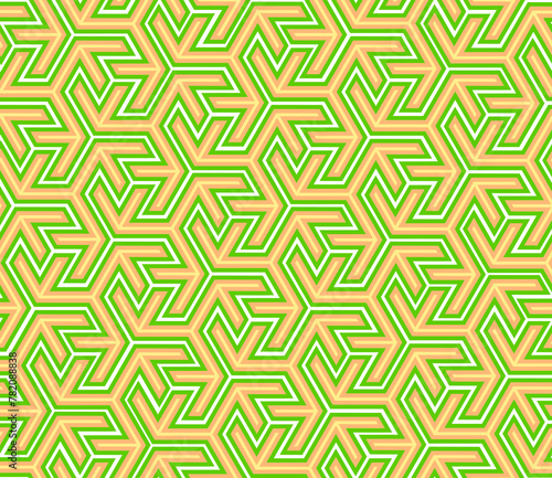 Green yellow geometric pattern. Abstract seamless pattern for packaging and background (ID: 782088838)