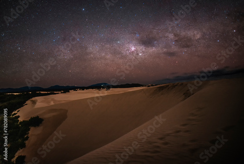 Desert and dunes under the Milky Way in the Wilsons Promontory National Park