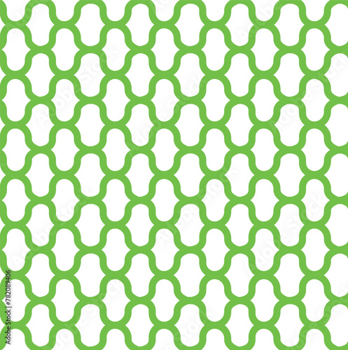 Lattice geometric seamless green pattern on white background. Vector pattern for background and packaging (ID: 782089406)