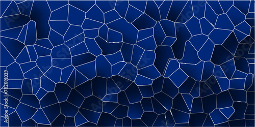 3D abstract seamless papercut broken glass quartz vector background.Geometric tiles pattern.Stained mosaic broken tils vintage vector background.  
