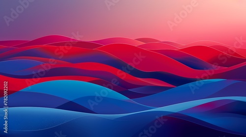 Digital technology red and blue wave abstract poster PPT background