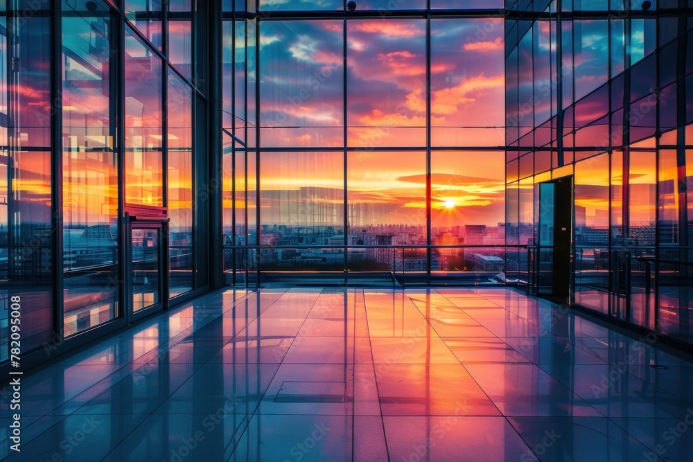 modern office building with glass walls modern office building with glass walls