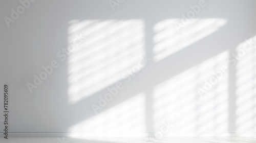 Organic drop diagonal shadow on a white wall, overlay effect for mock-ups, design presentation