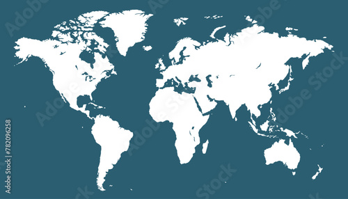 World map. Modern color vector map. Silhouette map 