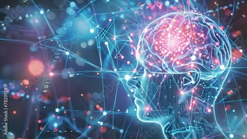 Wallpaper Mural Glowing Brain Behind Persons Head Torontodigital.ca