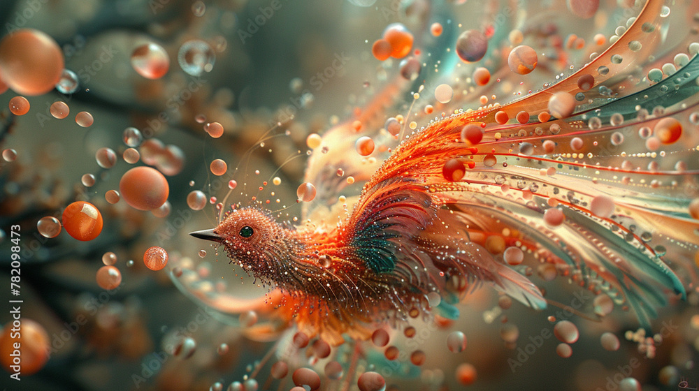 A school of vibrantly colored red, yellow, and blue fish swims through a coral reef underwater A school of vibrantly colored red, yellow, and blue fish swims through a coral reef underwater