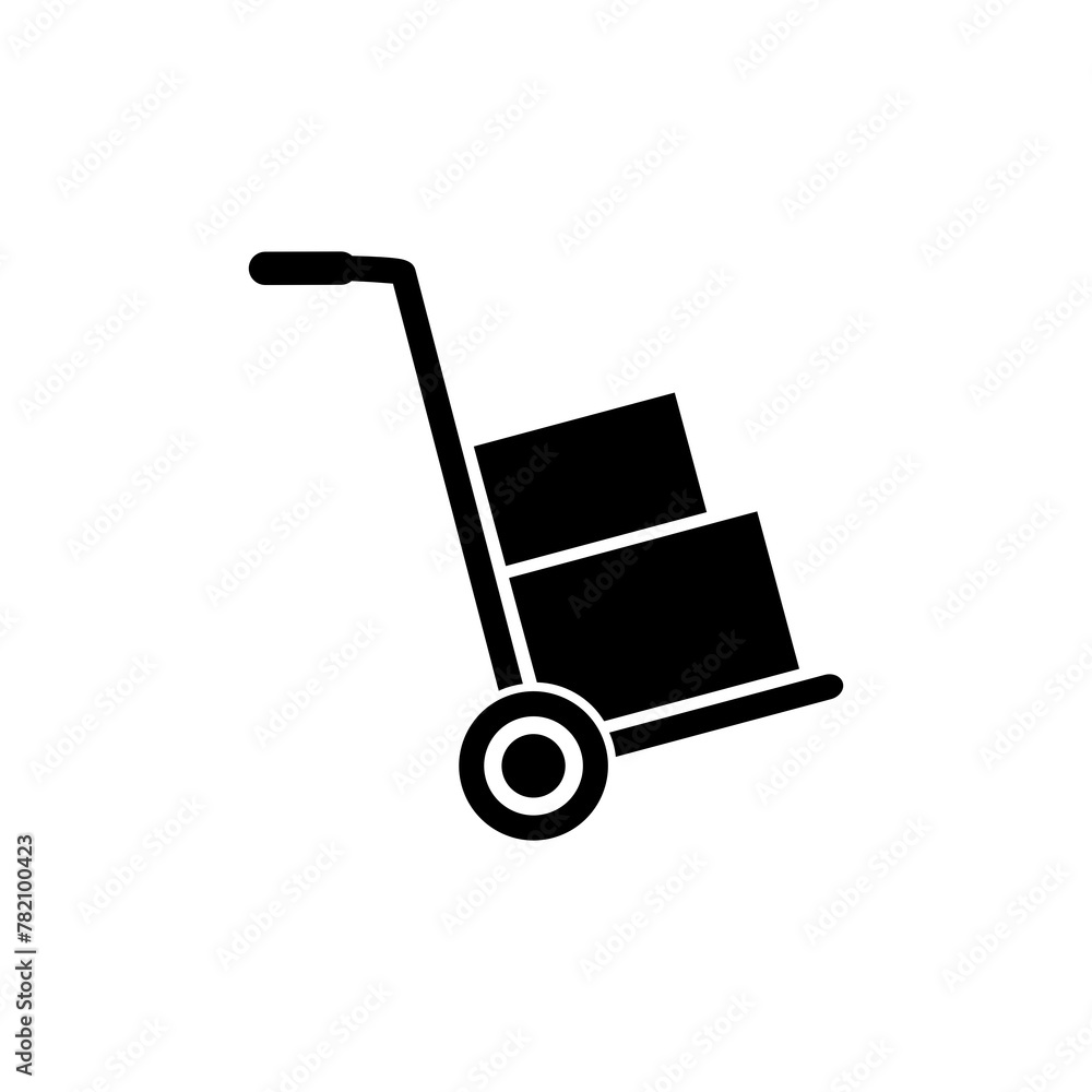 Handcart icon on transparent background. Handcart icon on transparent background.