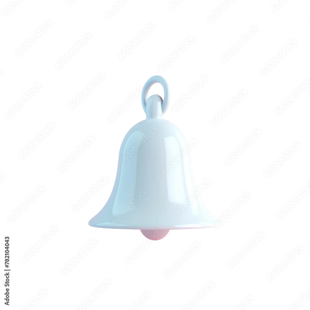 A white bell on a transparent background A white bell on a transparent background