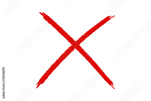 Red cross sign on transparent background, design element