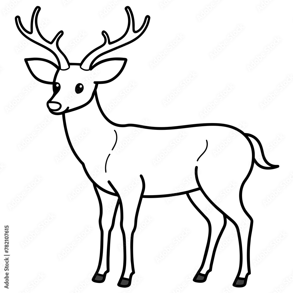 Deer vector illustration style.
Deer vector illustration style.
