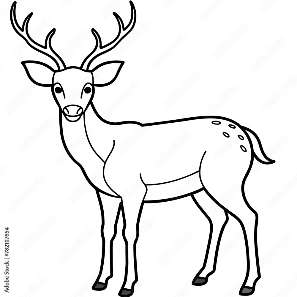 Obraz premium Deer vector illustration style. 
