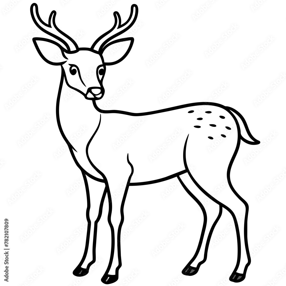 Deer vector illustration style.
Deer vector illustration style.
