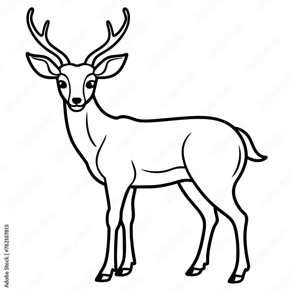 Deer vector illustration style.
Deer vector illustration style.