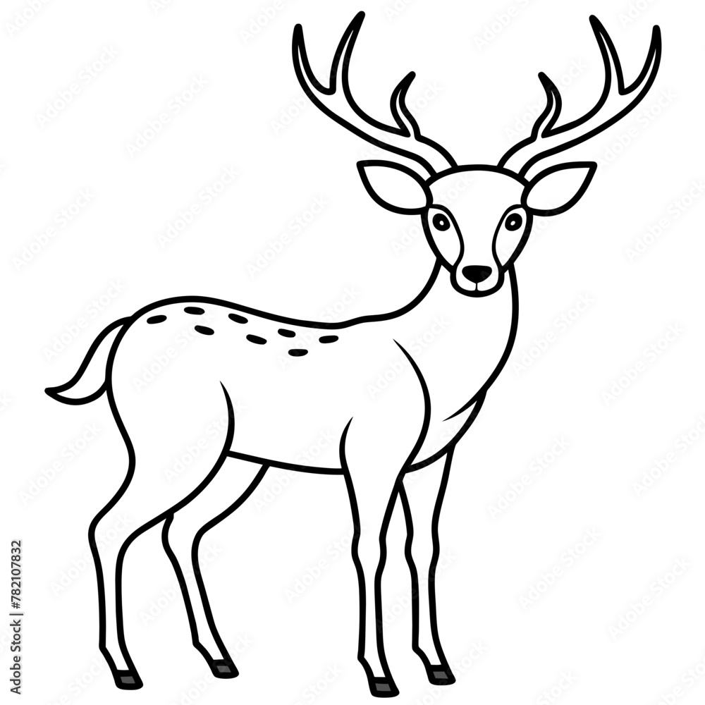 Deer vector illustration style.
Deer vector illustration style.