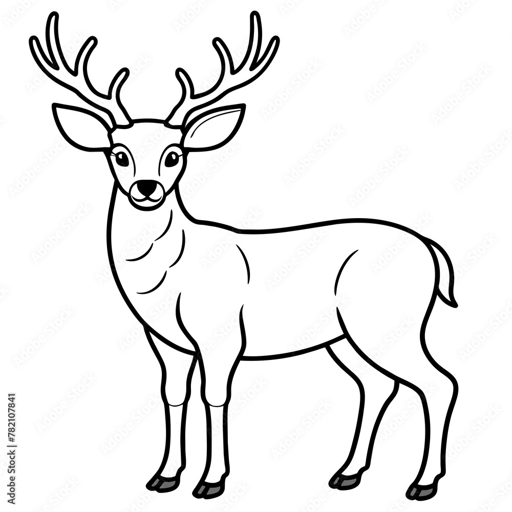 Obraz premium Deer vector illustration style. 