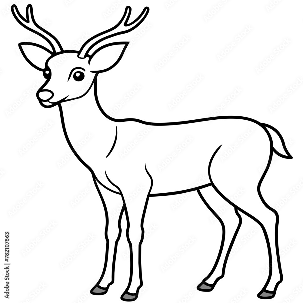 Deer vector illustration style.
Deer vector illustration style.