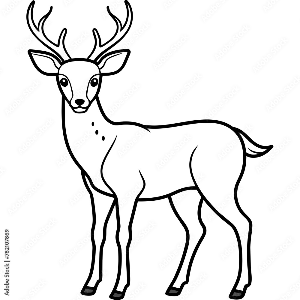 Deer vector illustration style.
Deer vector illustration style.