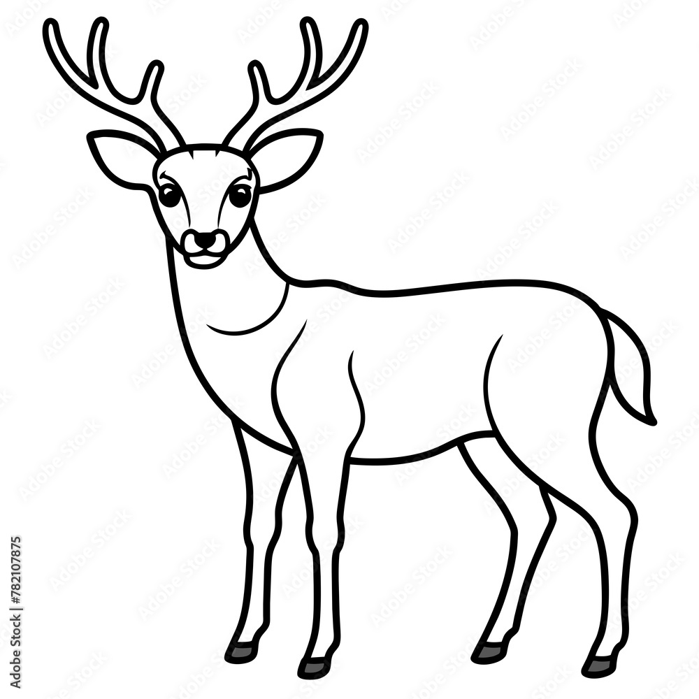Deer vector illustration style.
Deer vector illustration style.