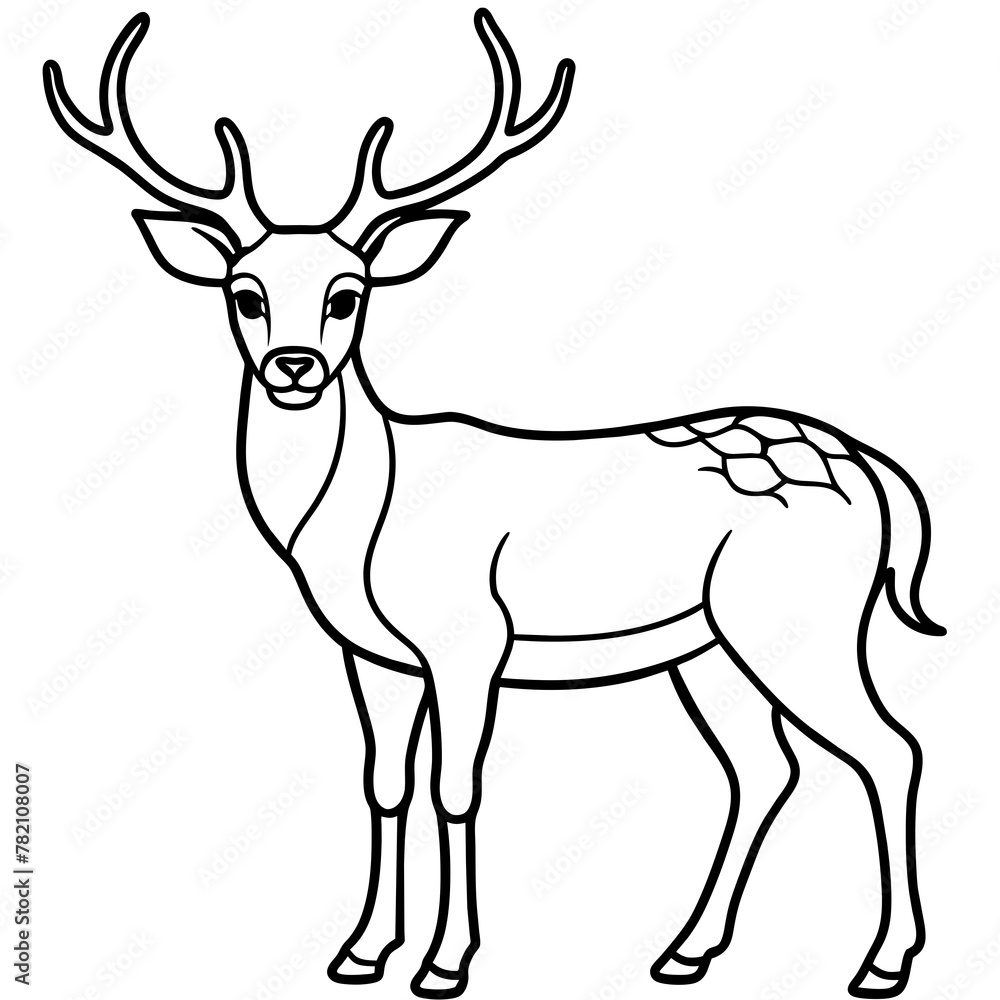 Deer vector illustration style.
Deer vector illustration style.