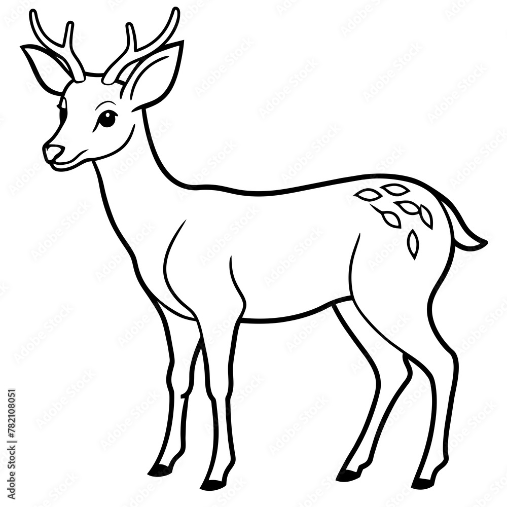 Deer vector illustration style.
Deer vector illustration style.