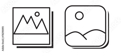 Picture icon vector. photo gallery sign and symbol. image icon