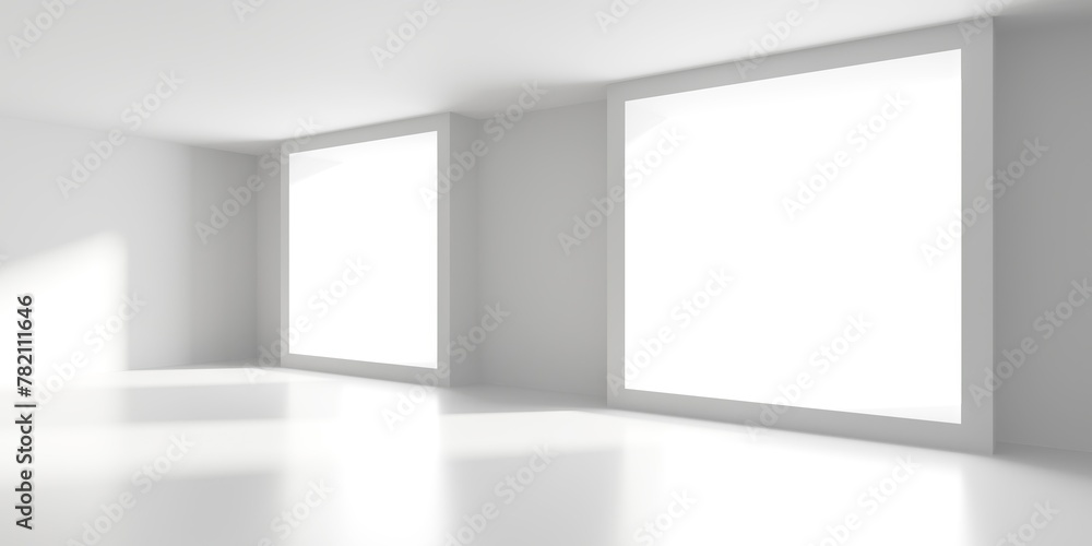 Fototapeta premium White Abstract Modern Architecture Interior Background