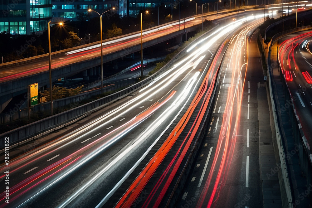 Urban Velocity: Dynamic Night Traffic in Motion Blur