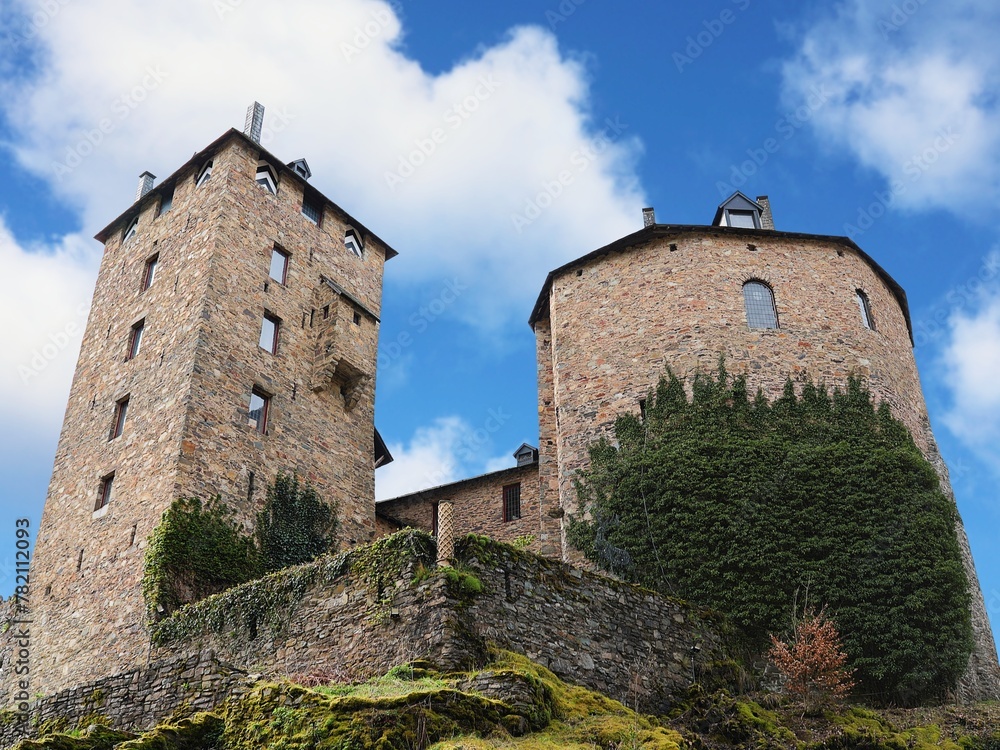 Reinhardstein Castle in Ovifat, Belgium. Medieval castle  in Ardennes.