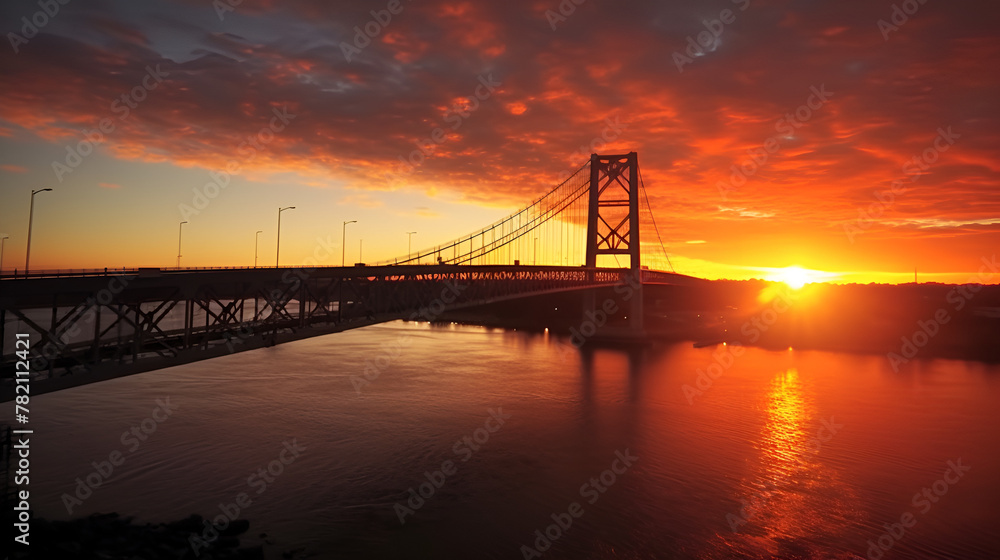Sunset and a Bridge in USA