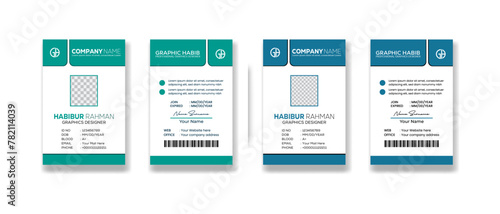 design template. Office Id Card Layout. Creative Professional Unique ID Card Template Layout