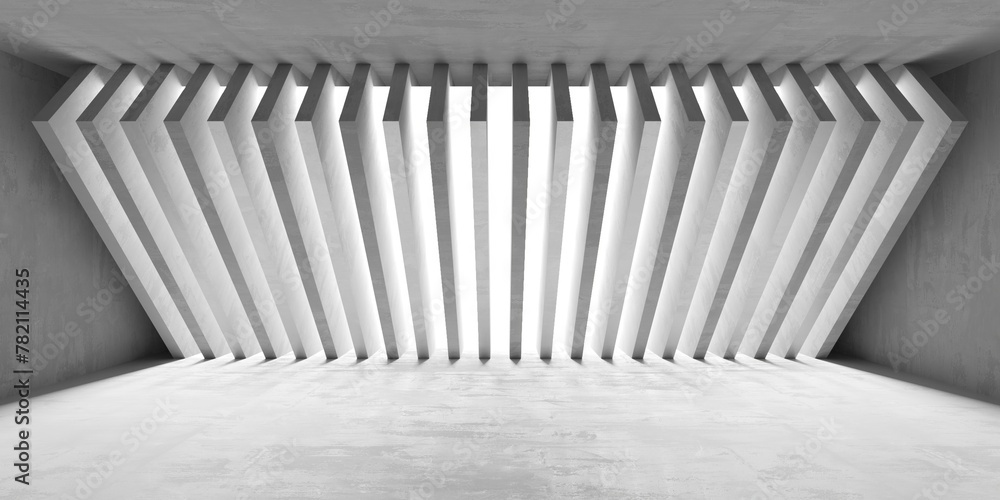 Abstract empty concrete interior. Minimalistic dark room design template Abstract empty concrete interior. Minimalistic dark room design template