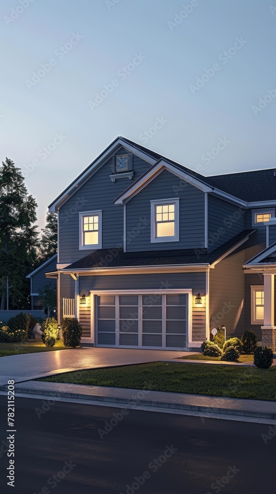 A classic craftsman-style home with a welcoming front porch and warm interior lights glows against a softly lit twilight sky, surrounded by lush landscaping. A classic craftsman-style home with a welcoming front porch and warm interior lights glows against a softly lit twilight sky, surrounded by lush landscaping.