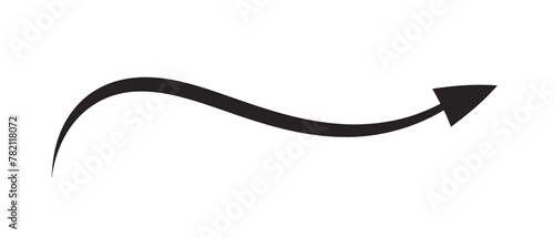 A simple black vector line drawing of an arrow going PNG on a transparent background