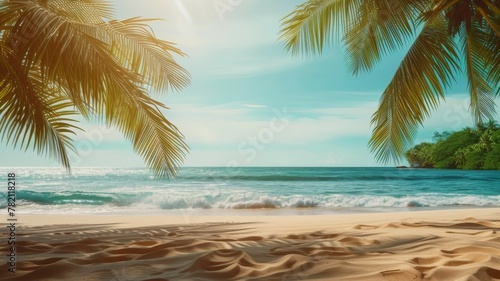 Tropical beach background with copy space for text © Eitan Baron