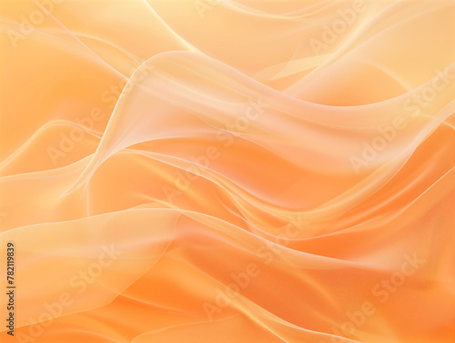 Pastel orange background with a light wave effect on the fabric