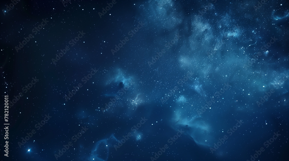 Dark blue background with twinkling stars in starry sky style	