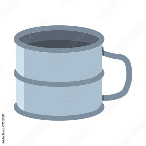 Stainless flour sieve vector cartoon illustration isolated on a white background.