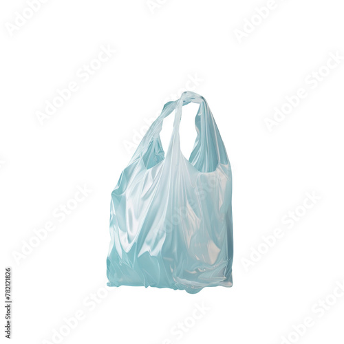 Plastic bag with a handle on a Transparent Background