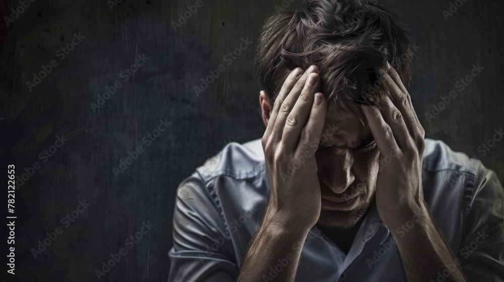 Man Covering His Face With His Hands Man Covering His Face With His Hands